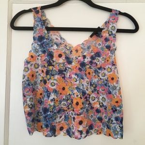 Topshop floral tank